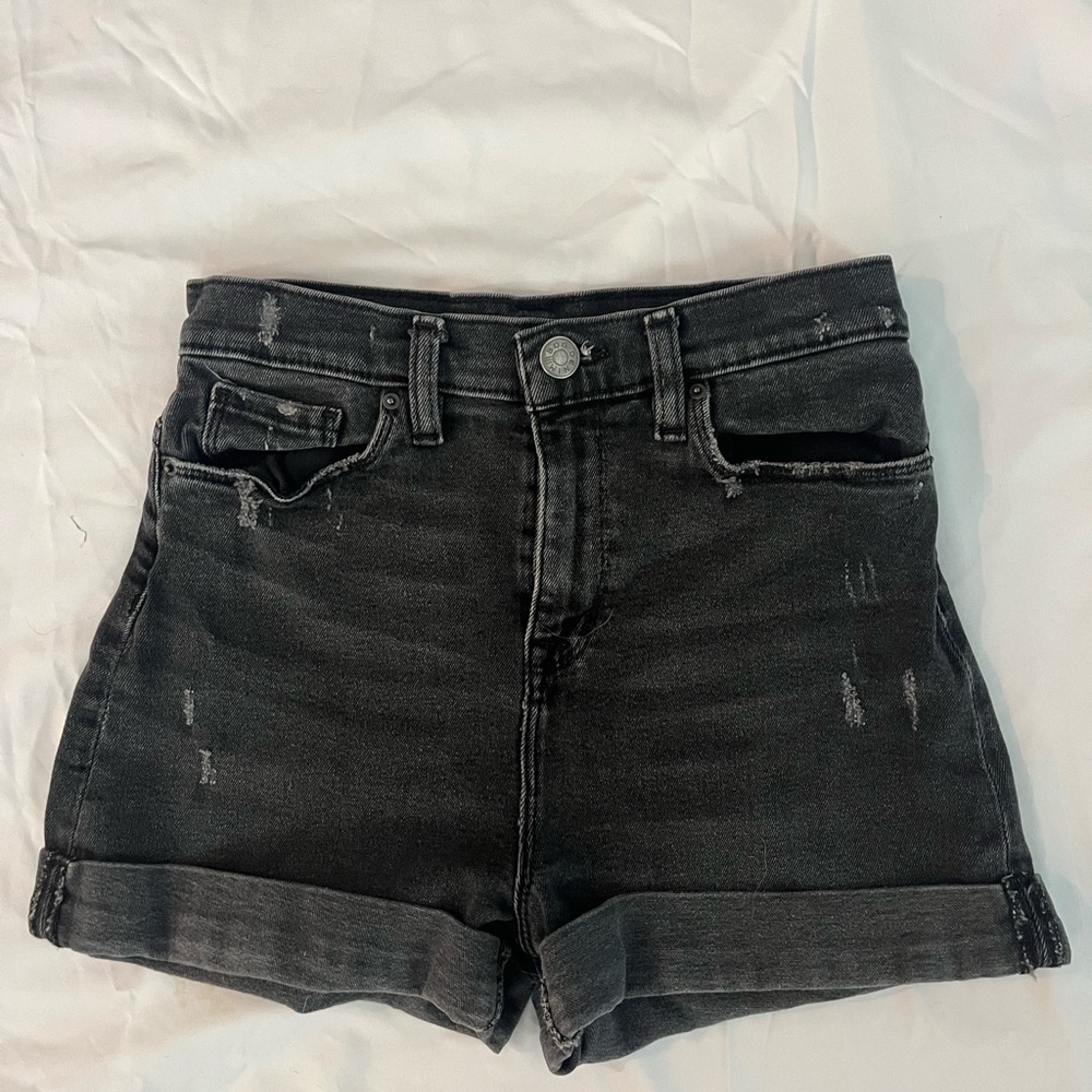BDG Black High Waist Denim Shorts